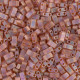 Miyuki half tila 5x2.4mm beads - Matted dark topaz ab HTL-134FR